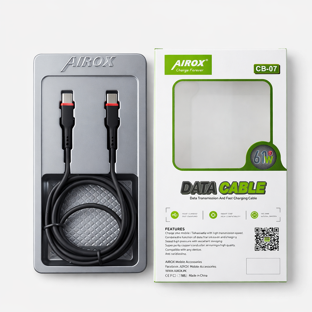 ⚡ Airox USB Type-C to Type-C 60W Fast Charging Data Cable | CB-07