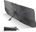 Foldable Car Windshield Sunshade Umbrella | UV Block & Heat Shield Car Front Window Reflector | Portable Auto Interior Protector (Fits Most Vehicles)